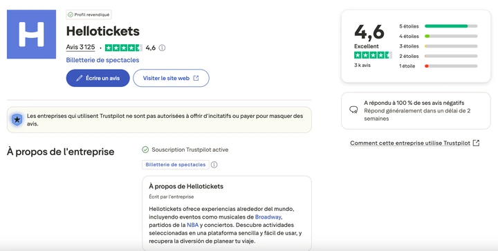 Opiniones Hellotickets Trustpilot