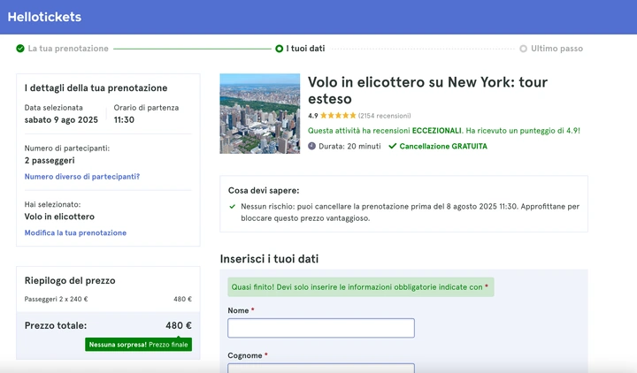 Recensioni affidabili su Hellotickets